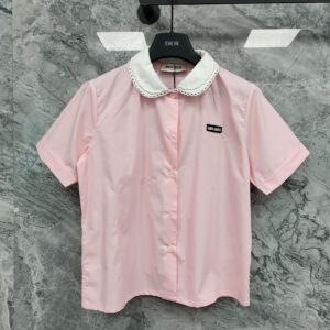 미우미우 포플린 셔츠 핑크