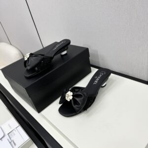 샤넬 보우 뮬 슬리퍼