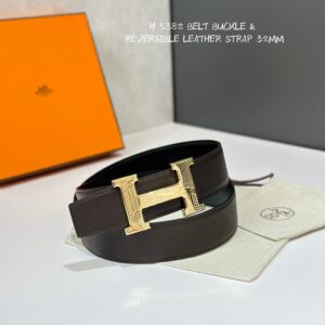 에르메스 3.8cm 5382 FAUBOURG BELT BUCKLE & REVERSIBLE LEATHER STRAMM
