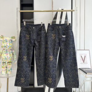 V공장 루이비통 팀버랜드 프라워 무늬 자수 청바지 LOUIS VUITTON