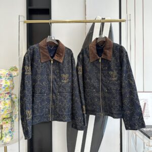 V공장 루이비통 팀버랜드 프라워 무늬 자수 데님 자켓 LOUIS VUITTON 남녀공용