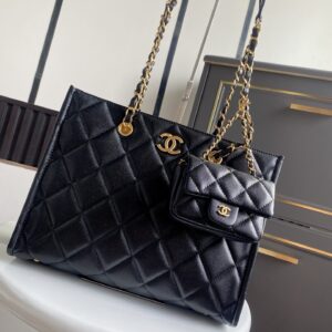 샤넬 24A 스몰 쇼핑백 카프스킨 As4940