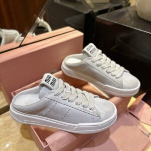 미우미우 블리치드 스니커즈 뮬