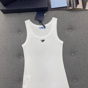 프라다 립 니트 저지 탱크 탑