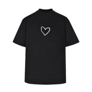 발렌시아가 하트 로고 티셔츠 남녀공용