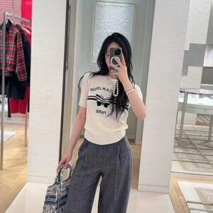 디올 화이트&블랙 Christian Dior Papillon 스웨터