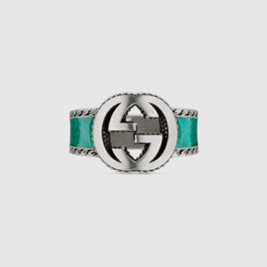 구찌 gucci 인터로킹 더블 G 그린 반지