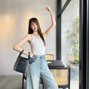 디올 25 와이드 데님 팬츠