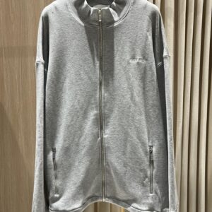 미우미우 Miu Miu Grey Zip-up Sweatshirt