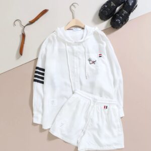톰브라운 4-바 강아지 후드 셔츠 + 숏팬츠 SET