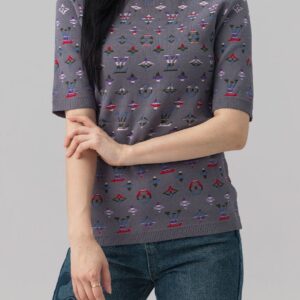 루이비통 파스텔 모노그램 반팔 니트 탑