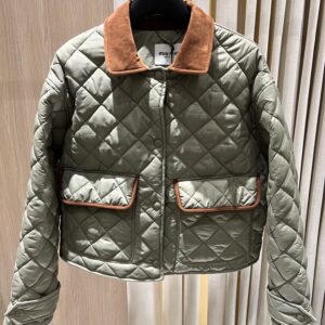 미우미우 Miu Miu - Olive Green Quilted Jacket
