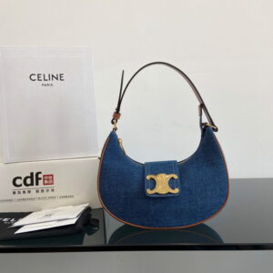 CELINE 셀린느 미디엄 아바 트리옹프 데님 백