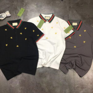[M~3XL]구찌 스몰 벌 자수 웹칼라 폴로 반팔티셔츠 3color
