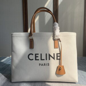 CELINE 셀린느 호리존타로 하마 레이디스 아이보리 캔버스백