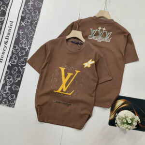[S~XL]루이비통 1854 큐빅로고 반팔티 브라운
