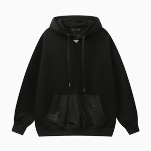 [S~XL]프라다 트라이앵글 로고 플리스 후드셔츠