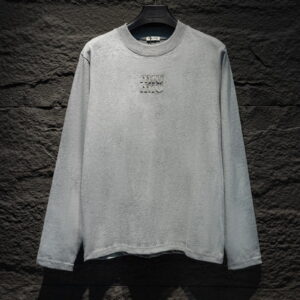 [S~XL]미우미우 코튼 아플리케 로고 롱슬리브 티셔츠 3color