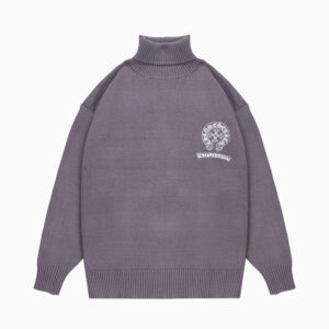 [M~2XL]크롬하츠 홀스슈 하이넥 니트 폴라티 그레이