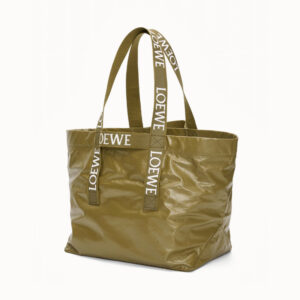 LOEWE 로에베 페이퍼 송아지 가족 소재의 폴드 쇼퍼 백 올리브 B507X