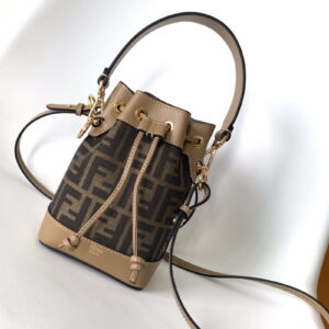FENDI 펜디 몬트레조 브라운 FF 패브릭 미니 백 8BS093ALP3F1AOE