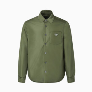 [S~XL]프라다 삼각로고 나일론 셔츠 카키