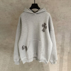 [M~2XL]크롬하츠 라인스톤 크로스 후드티 3color