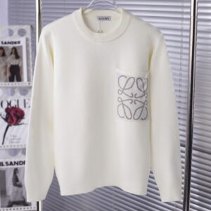 [XS~L]로에베 컴팩트 코튼 블렌드 아나그램 포켓 로고 스웨터 2color H526Y14KDK