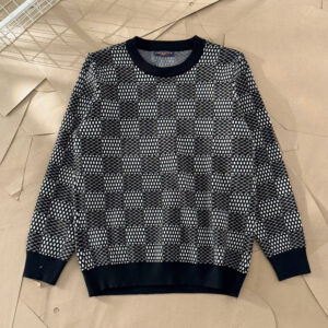 [M~2XL]루이비통 다미에 울 크루넥 니트