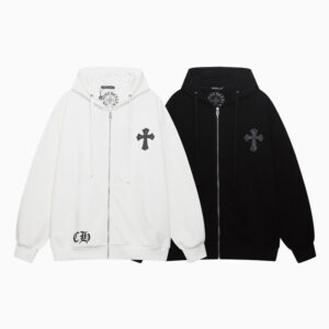 [S~XL]크롬하츠 빈티지 십자가 백로고 후드집업 2color