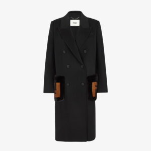 [S~L]펜디 블랙 울 코트 FF8948W1DF0GME