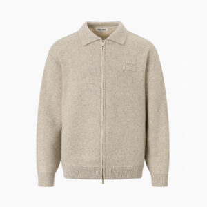 [S~XL]미우미우 MIUMIU 로고 울 집업 스웨터 자켓