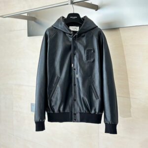 [S~XL]셀린느 엠보 C 가죽 후드 자켓