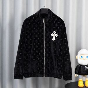 [M~2XL]크롬하츠 크로스 패턴 벨벳 자켓
