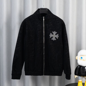 [M~2XL]크롬하츠 네트 크로스 로고 스웨이드 자켓