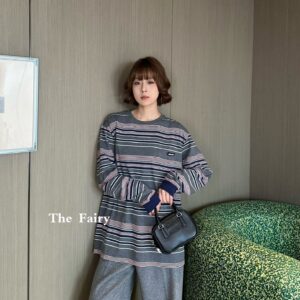 미우미우 스트라이프 저지 티셔츠