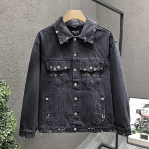 [M~2XL]발렌시아가 피어싱 포켓 데님자켓