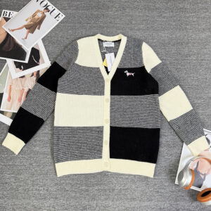 [S~L]톰브라운 스트라이프 배색 강아지 가디건 2color