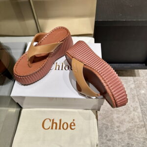 [225~260]끌로에 Nama Ochre 웨지 슬라이드 CHC25A10XSN749