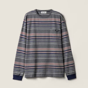 [S~XL]미우미우 스트라이프 저지 티셔츠 MJLA18_18ZV_F0R3S_S_OOO