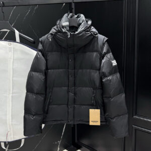 [S~2XL]버버리 로고 패치 후드 패딩