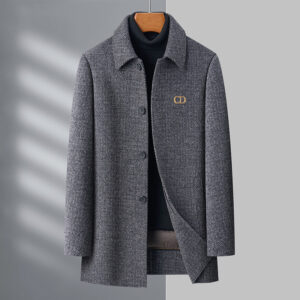 [M~4XL]디올 탈부착 가능 덕다운 안감 울 코트