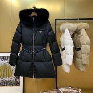 프라다 리나일론 벨트 롱패딩