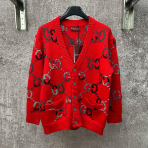 [S~XL]구찌 GG 자카드 보카시 니트 가디건