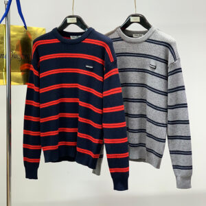 [M~3XL]미우미우 스프라이프 라운드넥 니트 스웨터 2color