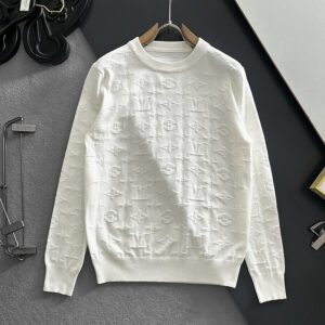 [M~3XL]루이비통 엠보 모노그램 울 라운드넥 니트 스웨터 2color