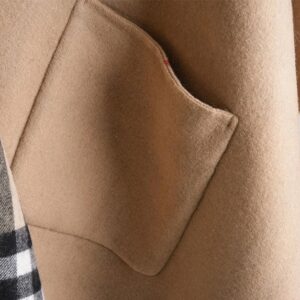 [BURBERRY] 버버리 여성 리버시블 체크 캐시미어 후드 케이프
