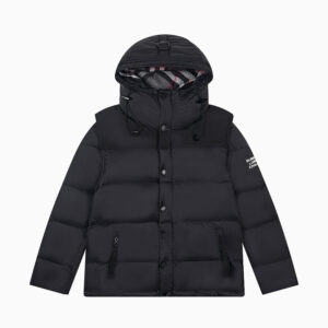 [S~XL]버버리 베이직 탈부착 소매 베스트 후드 다운 점퍼