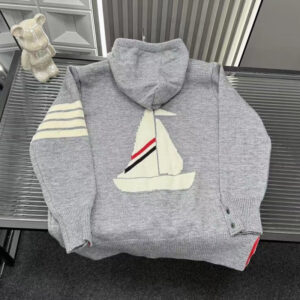 [L~4XL]톰브라운 백 돗단배 니트 후드집업 3color