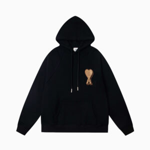 [S~XL]아미 브라운 타월자수 크루넥 후드 스웨트셔츠